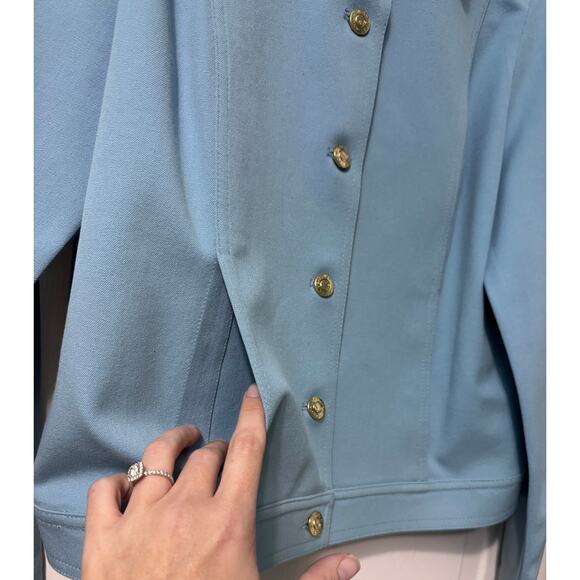 St. John Sport Blue Blazer Jacket Size P - Picture 5 of 15